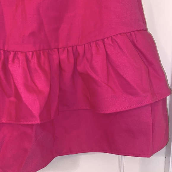 NWT Jcrew fuchsia ruffle wool/poly blend skirt with elastic waistband size 6 💃 - Picture 5 of 12